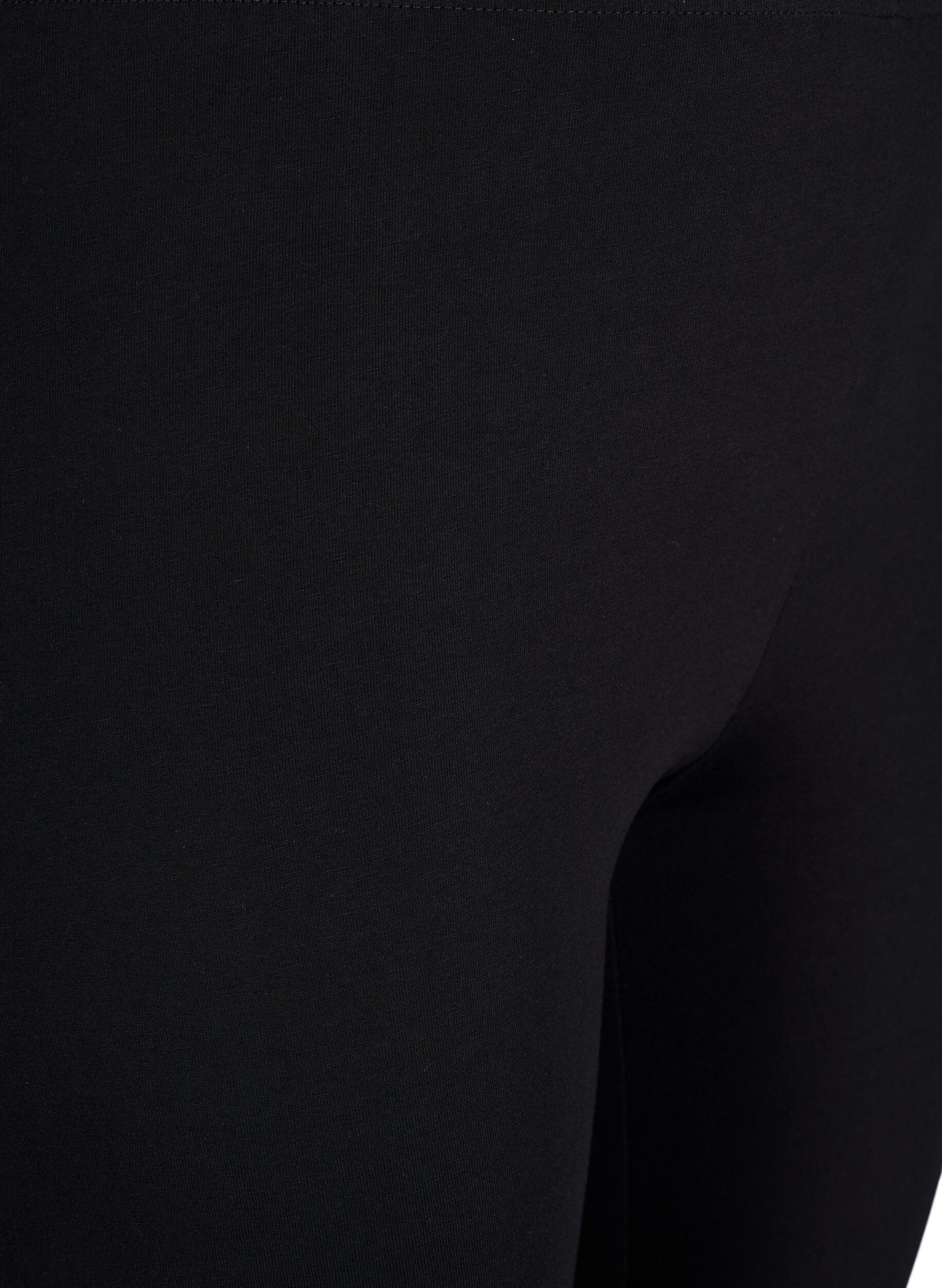 ZizziFLASH &ndash; 2-pack 3/4-Leggings aus Baumwolle, Schwarz, Packshot image number 3