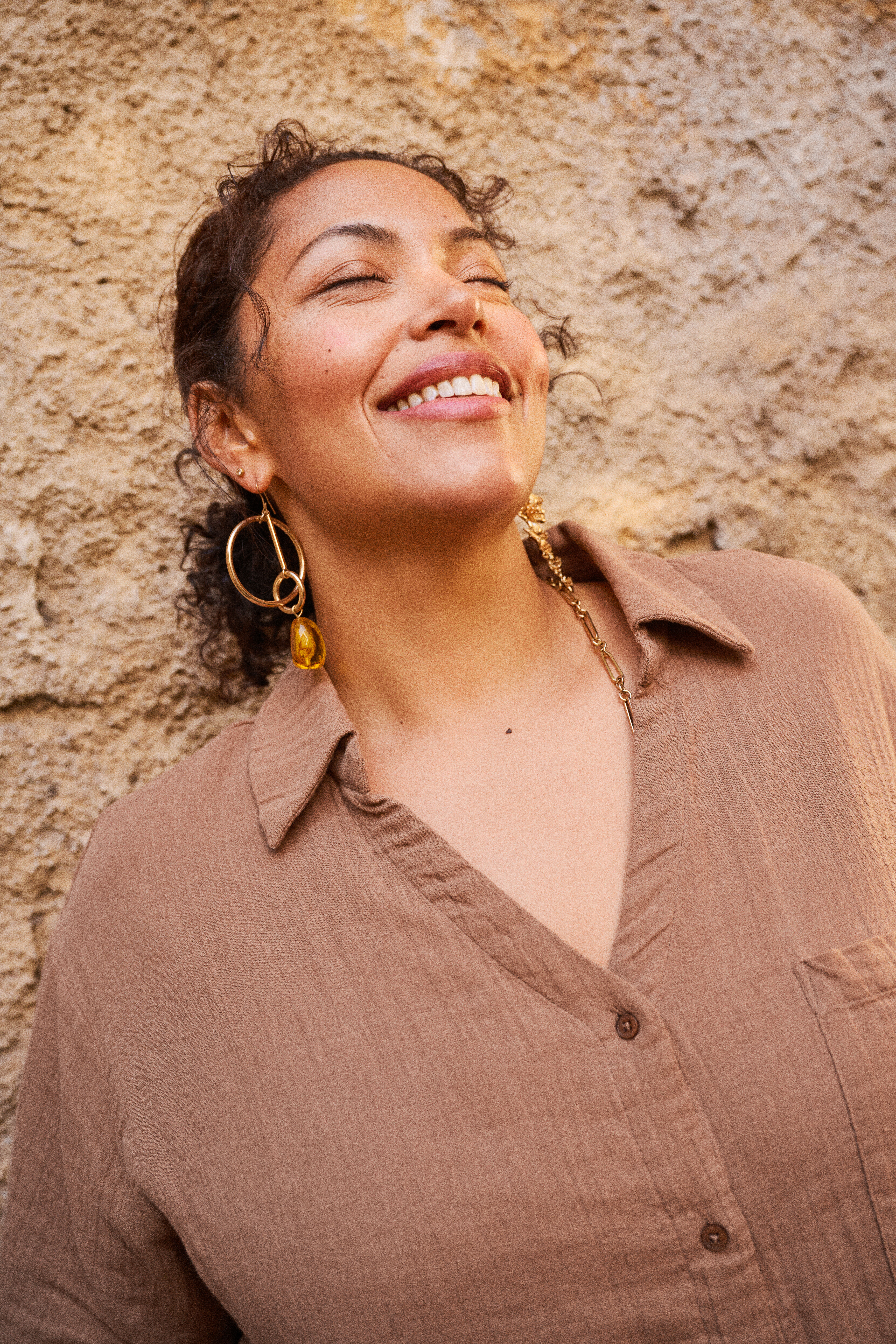 ZizziSet aus Baumwollmusselin in Braun, , Model