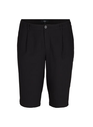 Einfarbige Bermuda-Shorts, Black, Packshot image number 0