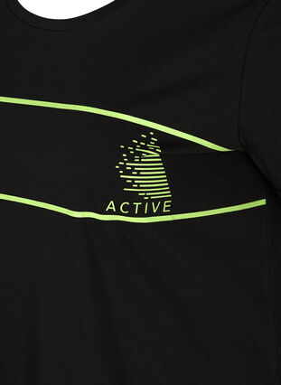 Trainingsshirt mit Print , Black, Packshot image number 3