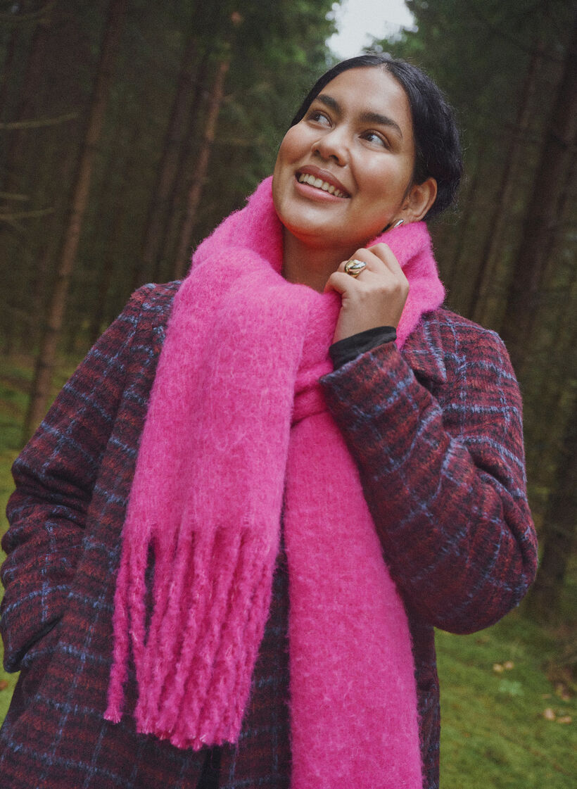 Weicher Schal mit Fransen, Pink, Image