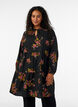 Gebl&uuml;mtes Kleid mit Bindeverschluss, Schwarz, Model image number 0