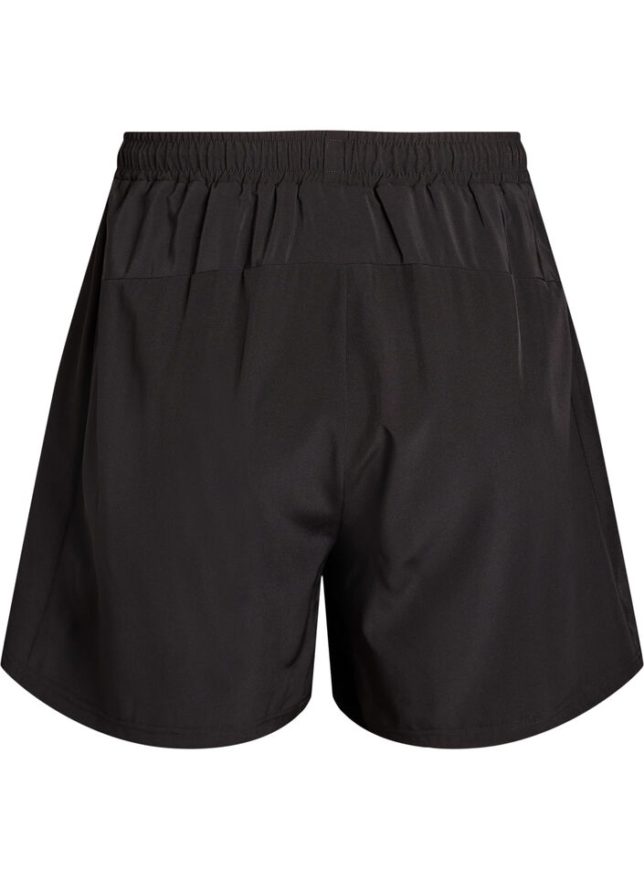 Trainingsshorts mit Innenhose und Handytasche, Schwarz, Packshot image number 1