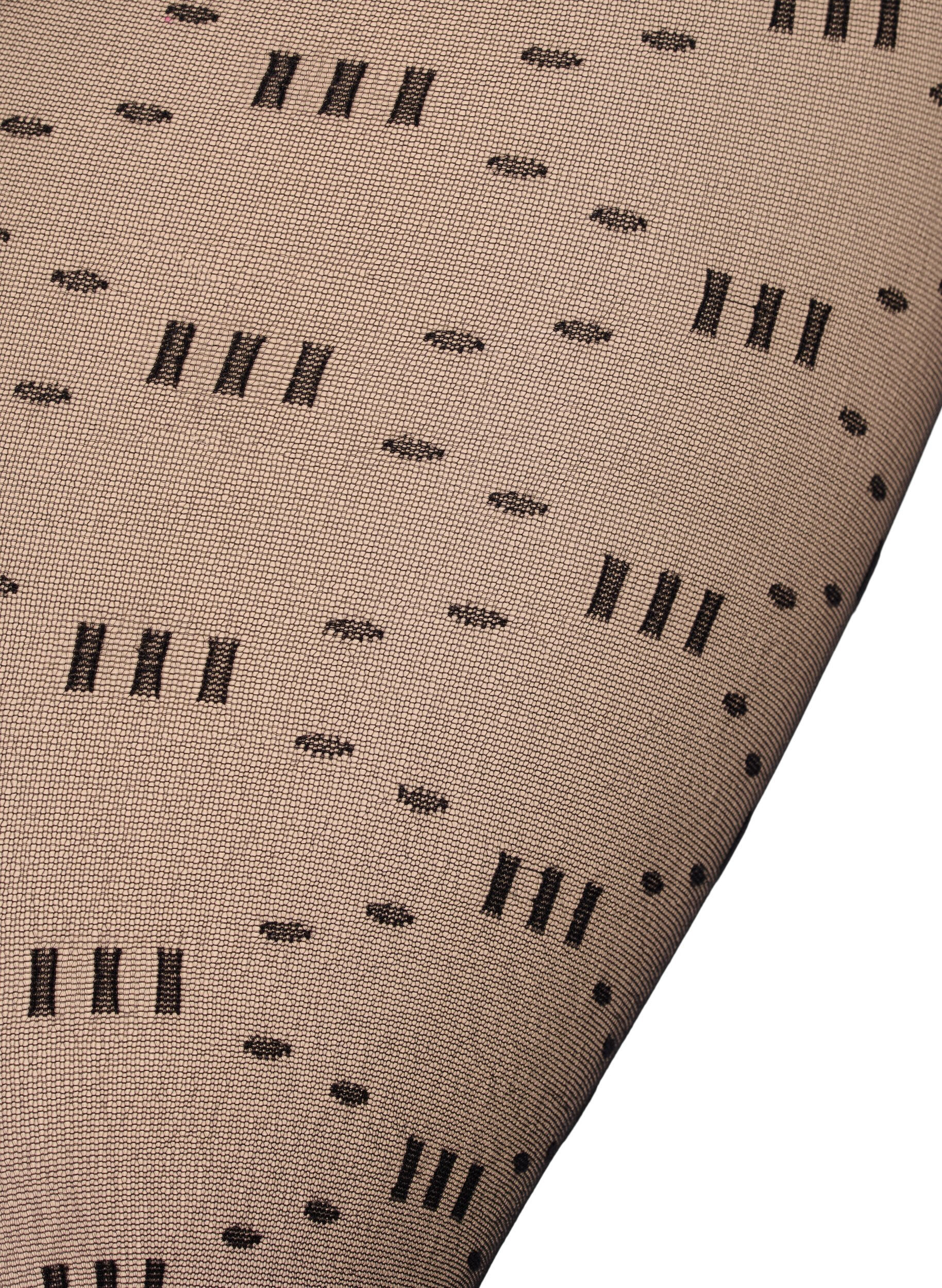 ZizziGemusterte Strumpfhose aus 20 Denier, Black, Packshot image number 2