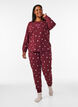 Bedruckte Pyjamahose, Rot, Model image number 0