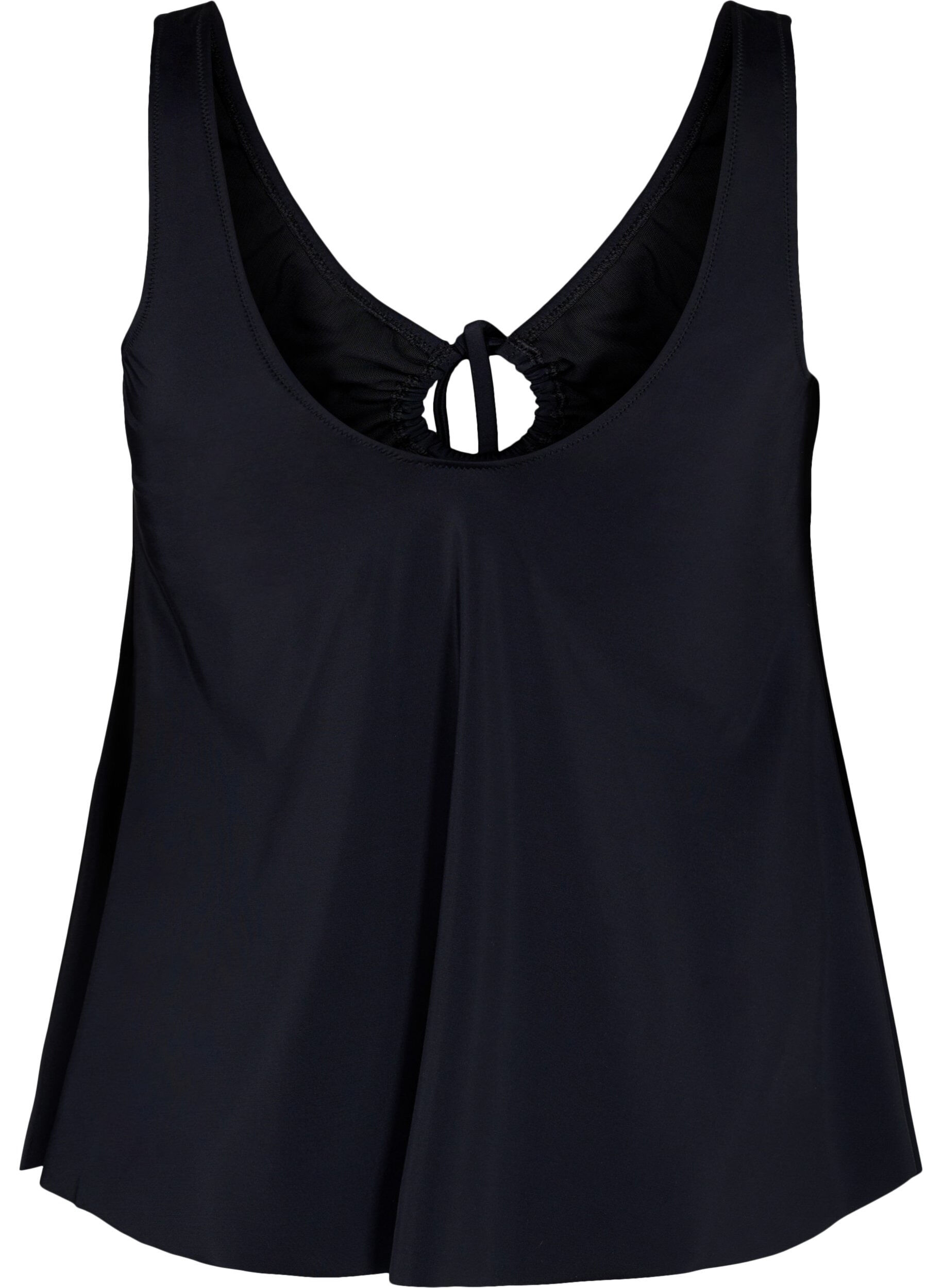 ZizziEinfarbiger Tankini mit Schn&uuml;ren Details, Black, Packshot image number 1
