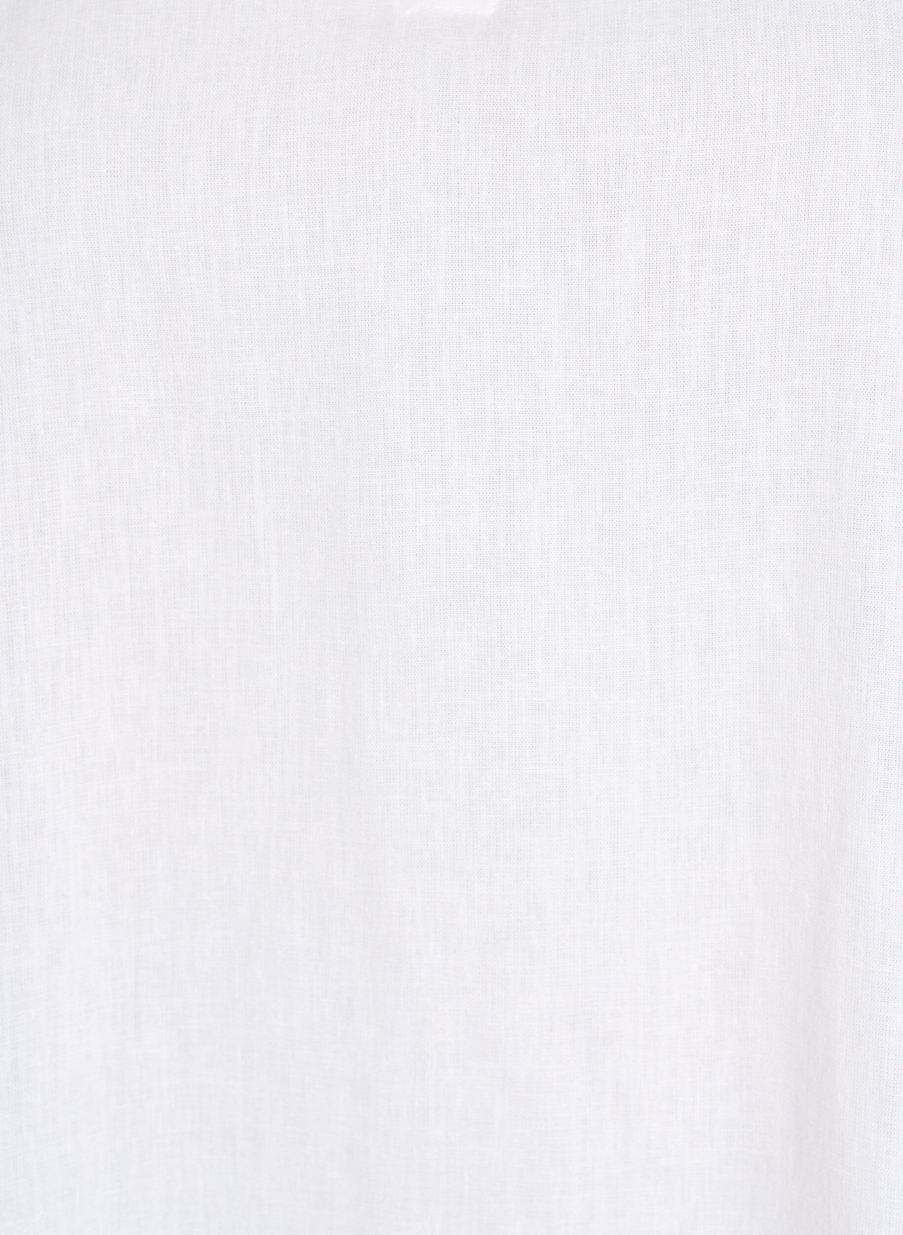 ZizziBluse aus Leinen und Viskose mit 1/2-&Auml;rmeln, Wei&szlig;, Packshot image number 2