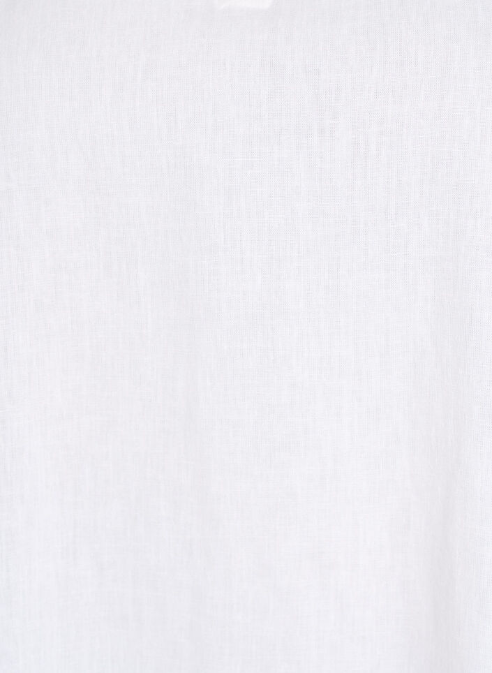Bluse aus Leinen und Viskose mit 1/2-&Auml;rmeln, Wei&szlig;, Packshot image number 2