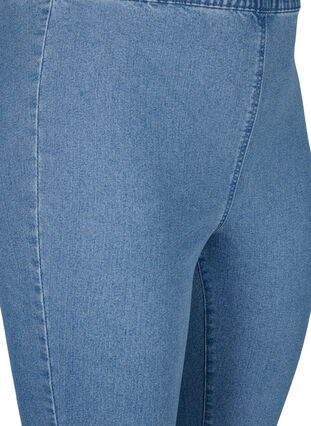 FLASH - Hoch taillierte Capri-Hose aus Denim mit Slim Fit, Light Blue Denim, Packshot image number 2