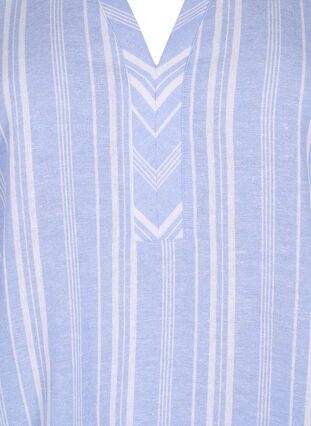 Gestreifte Bluse aus einer Leinen-Viskose-Mischung, Serenity Wh.Stripe, Packshot image number 2