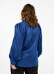  Langärmelige Bluse mit Rüschen und V-Ausschnitt, Estate Blue, Model image number 1