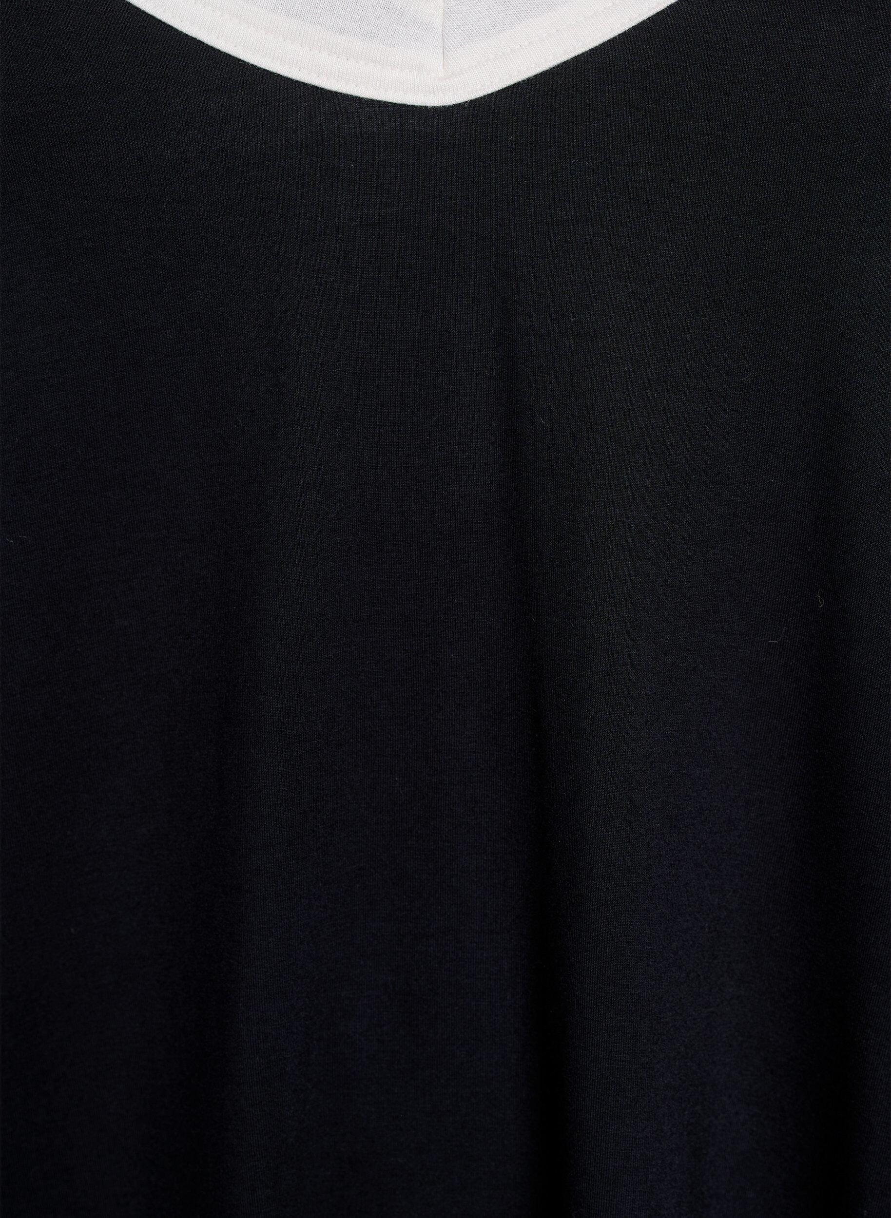 ZizziNachthemd mit Tr&auml;gern und V-Ausschnitt, Schwarz, Packshot image number 2