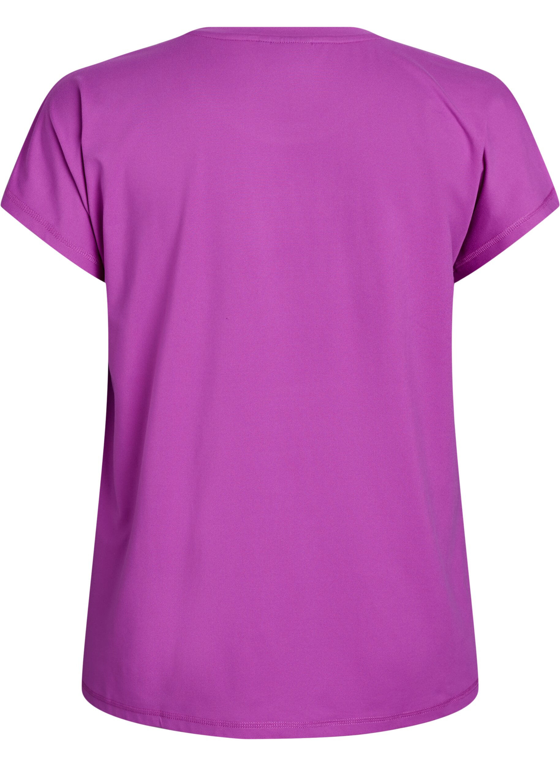 ZizziEinfarbiges Trainings-T-Shirt, Lila, Packshot image number 1