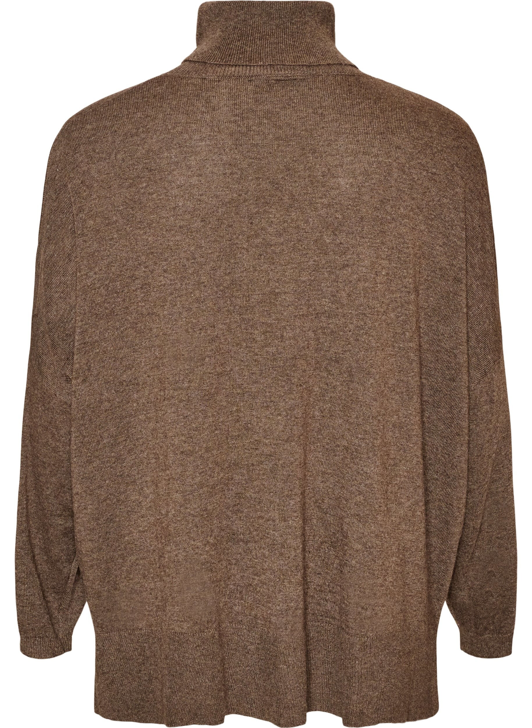 ZizziRollkragenpullover mit lockerer Passform, Braun, Packshot image number 1