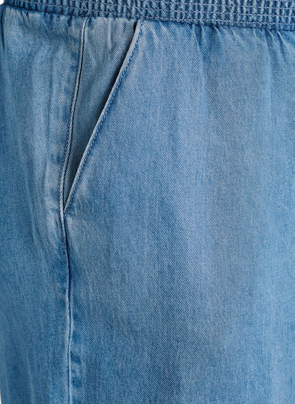 ZizziCulotte aus Lyocell mit weitem Bein in Jeans-Optik, Blau, Packshot image number 2