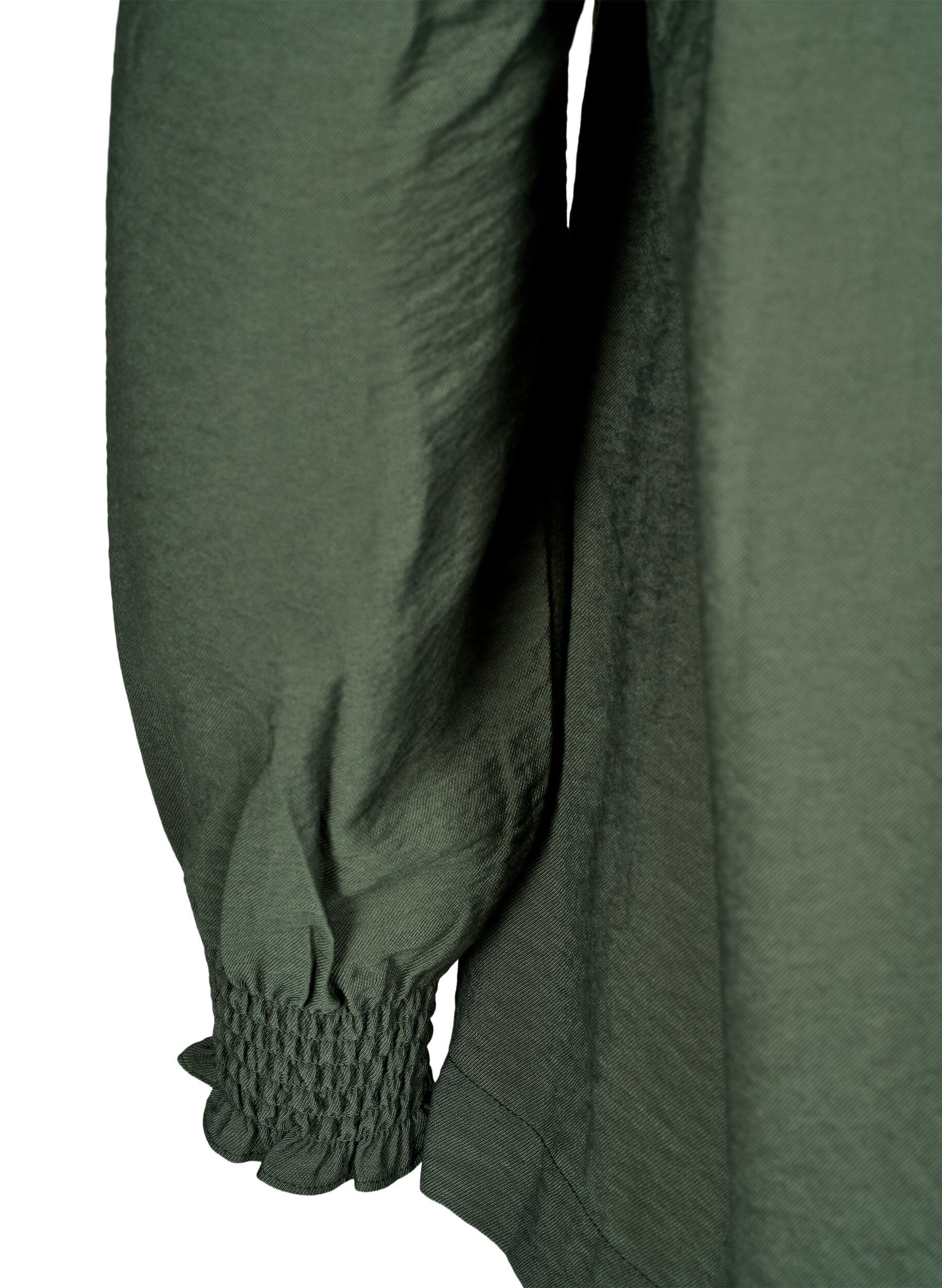 ZizziBluse mit R&uuml;schenkragen, Gr&uuml;n, Packshot image number 3