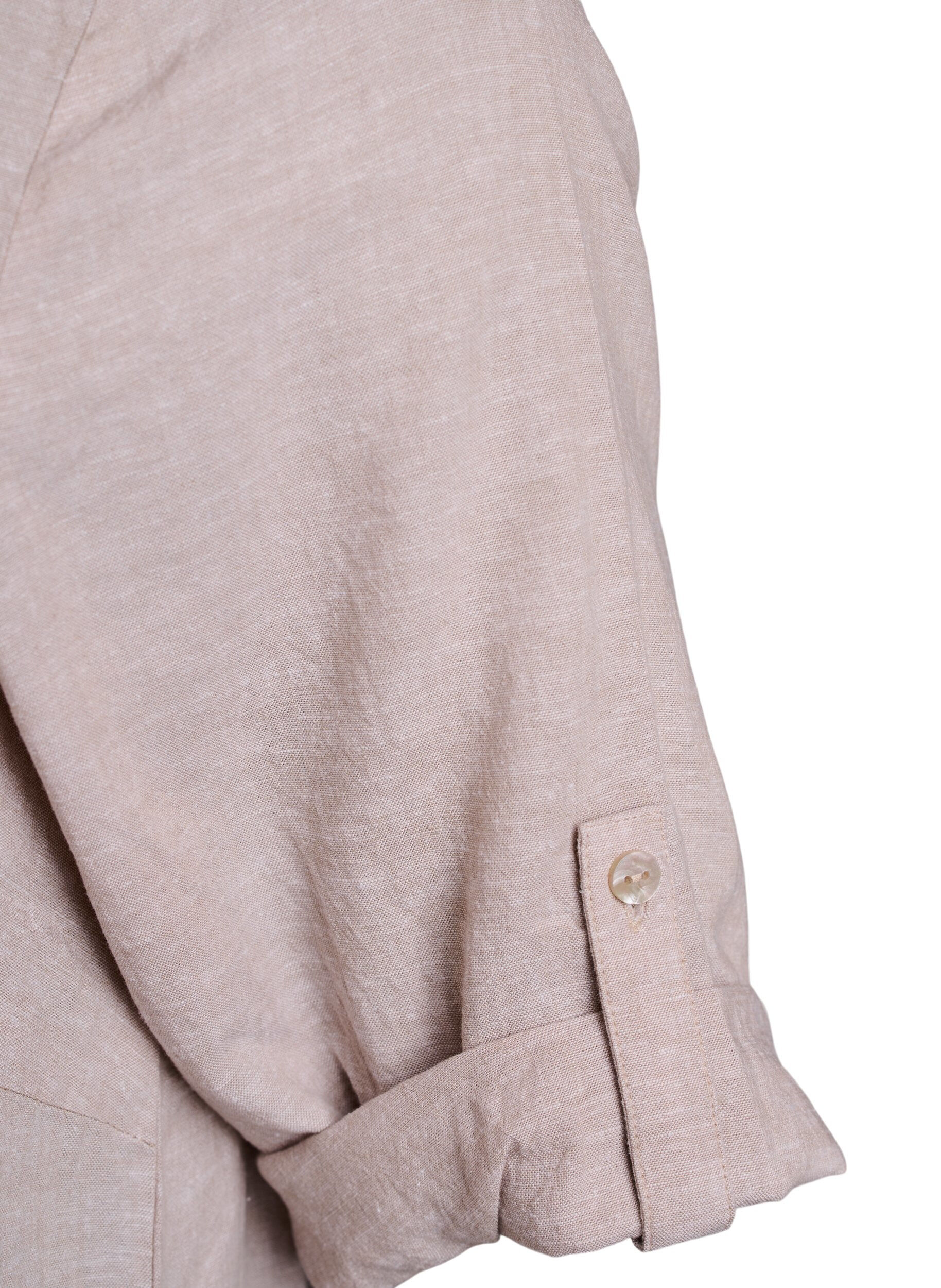 ZizziTunika aus Leinen und Viskose mit A-Linie, Beige, Packshot image number 3