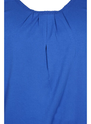 Kurzarm Baumwoll-T-Shirt, Dazzling Blue, Packshot image number 2