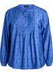 Gepunktete Bluse mit langen Ärmeln, Blau, Packshot image number 0