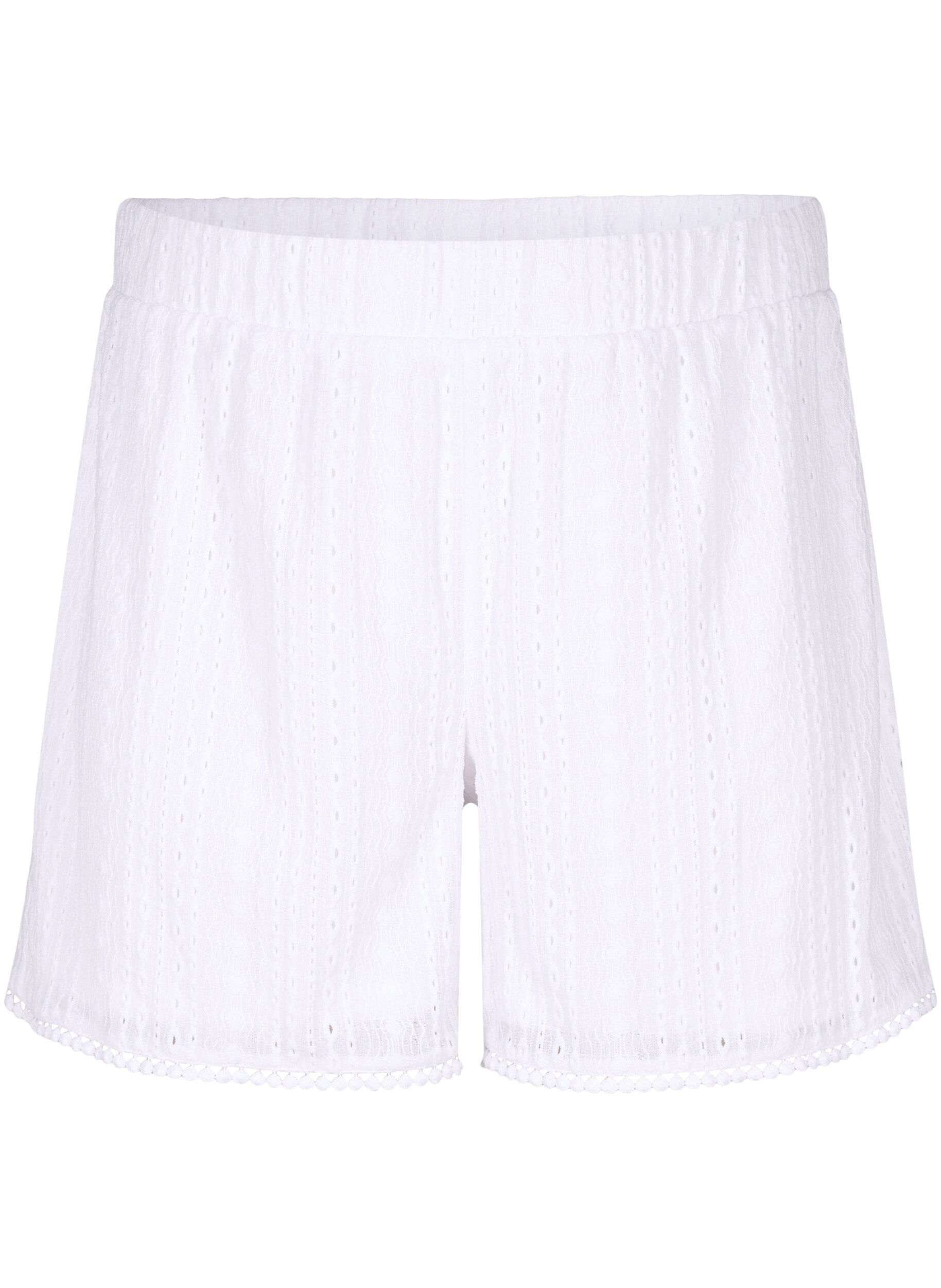 ZizziKurze Hosen mit Strukturmuster, Bright White, Packshot image number 0