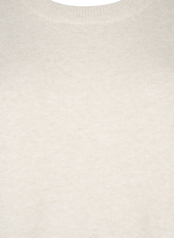 Langarmpullover mit Rundhalsausschnitt	, Pumice Stone Mel., Packshot image number 2