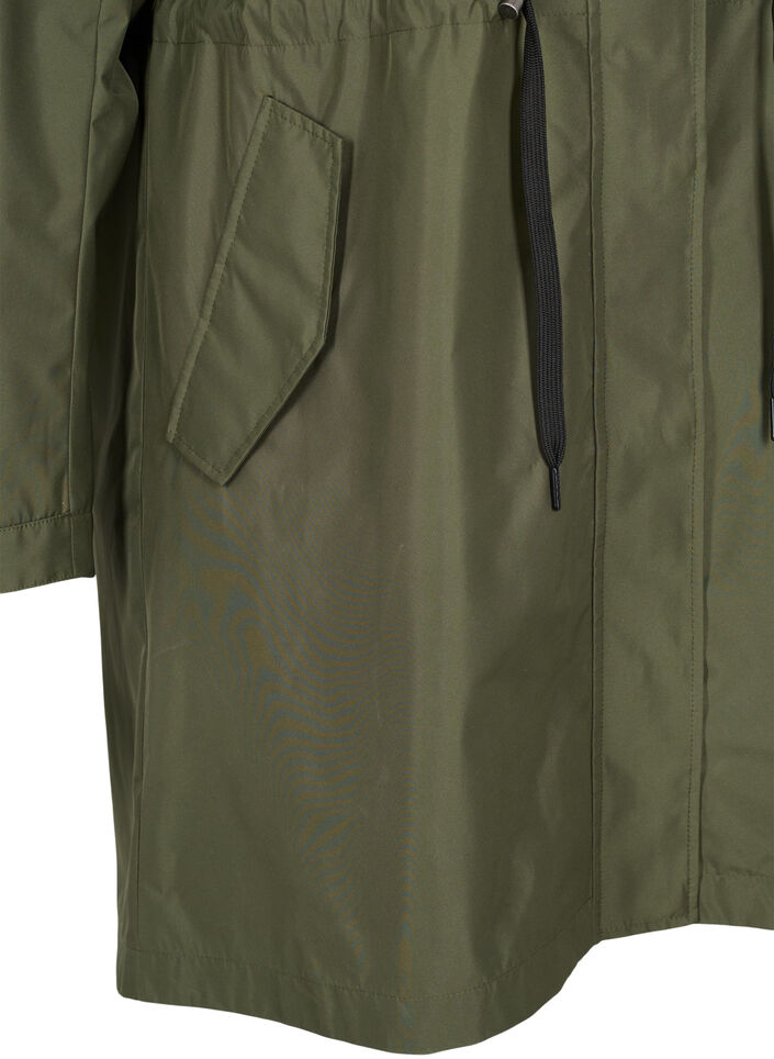 Wasserdichter Parka mit abnehmbarer Kapuze, Forest Night, Packshot image number 3