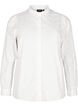 Bluse mit Stehkragen und aufgenähten Herzen, Weiß, Packshot image number 0