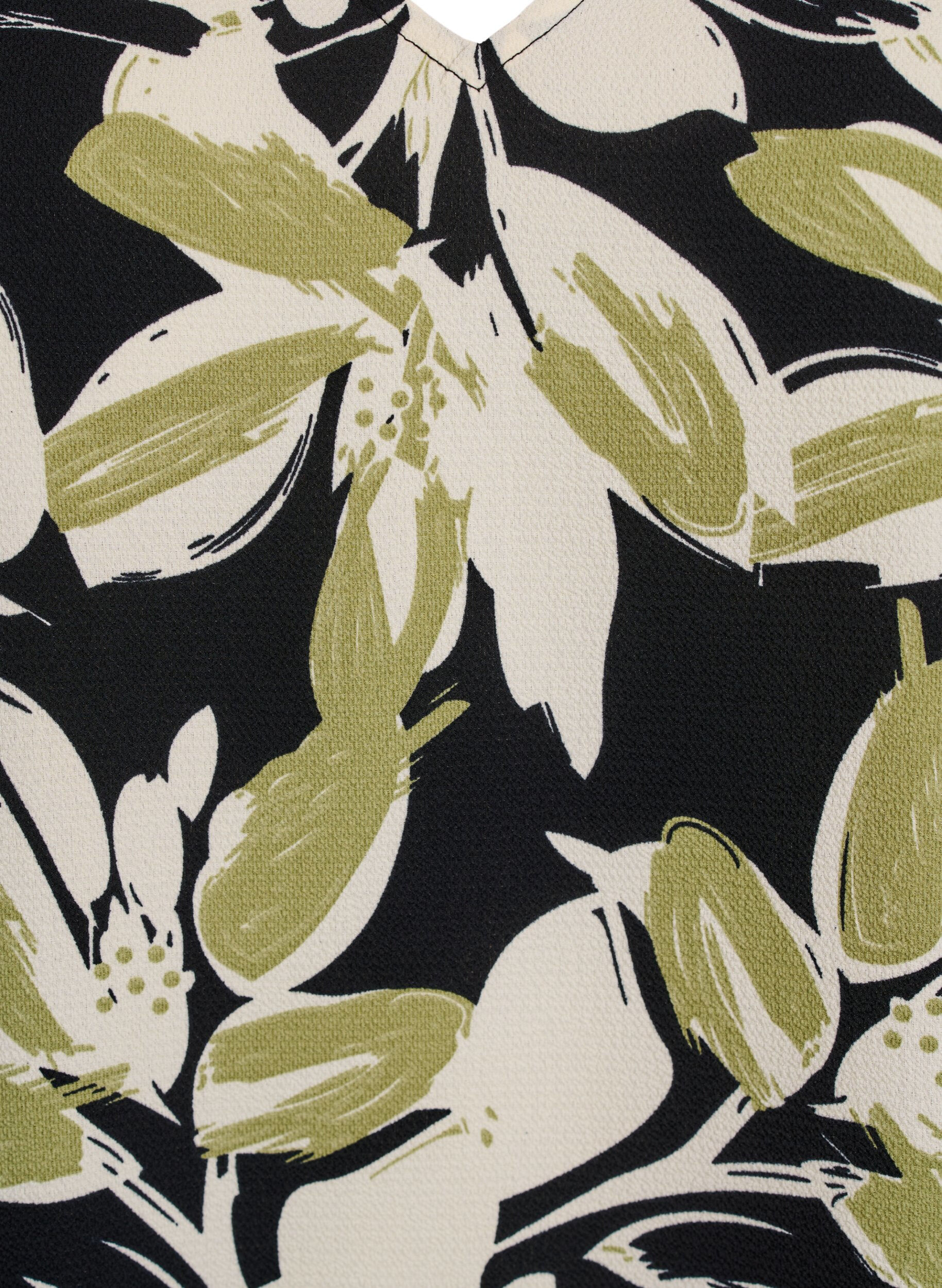 ZizziBedrucktes Oberteil mit V-Ausschnitt, Schwarz, Packshot image number 2