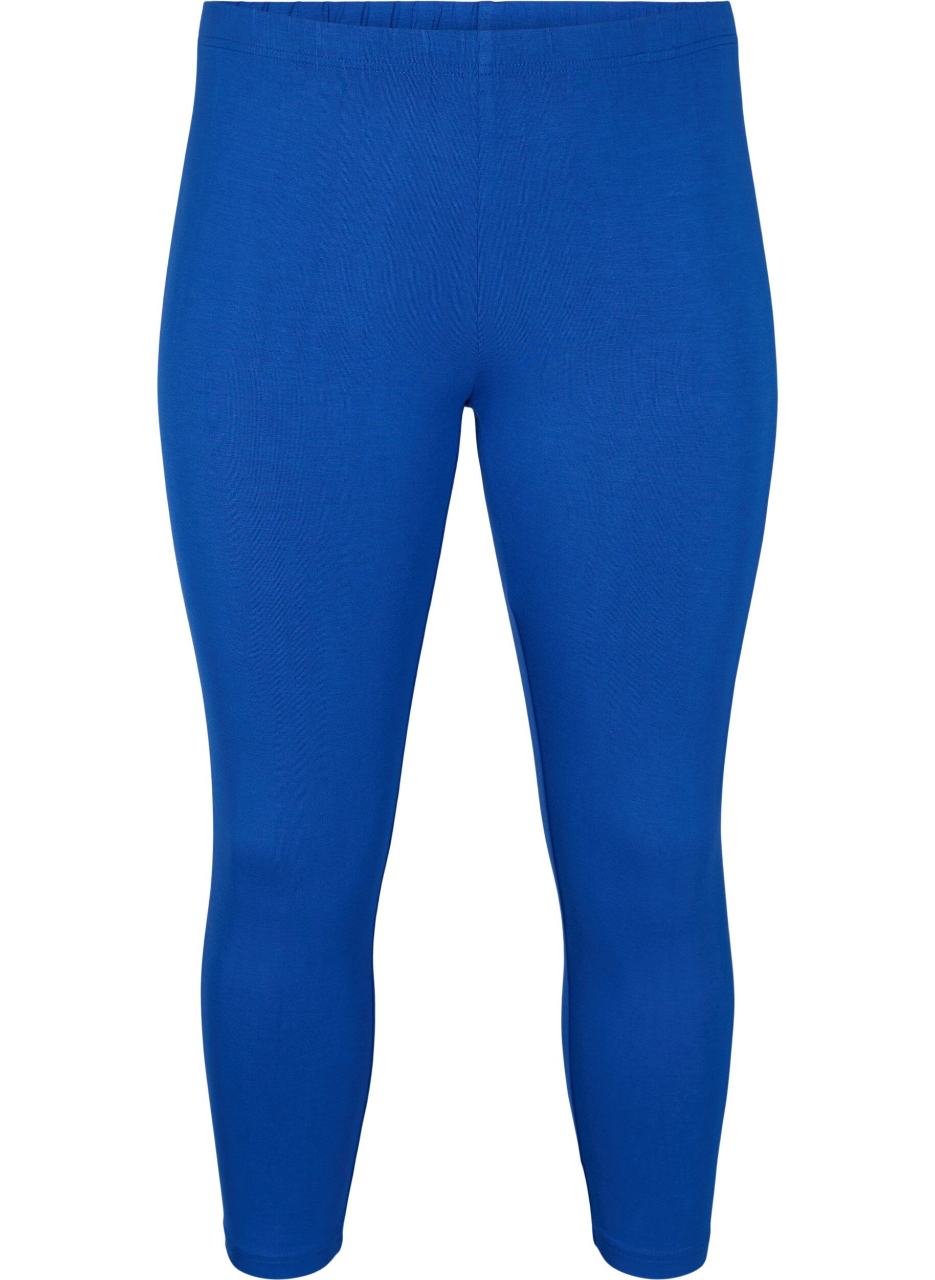 ZizziBasic 3/4-Leggings aus Viskose, Blau, Packshot image number 0