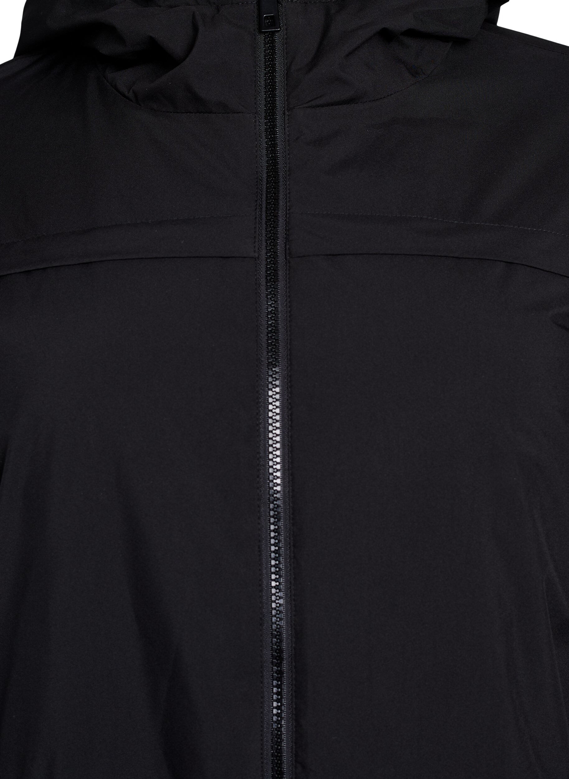 ZizziLeichter gepolsterter Parka mit Kapuze, Schwarz, Packshot image number 2