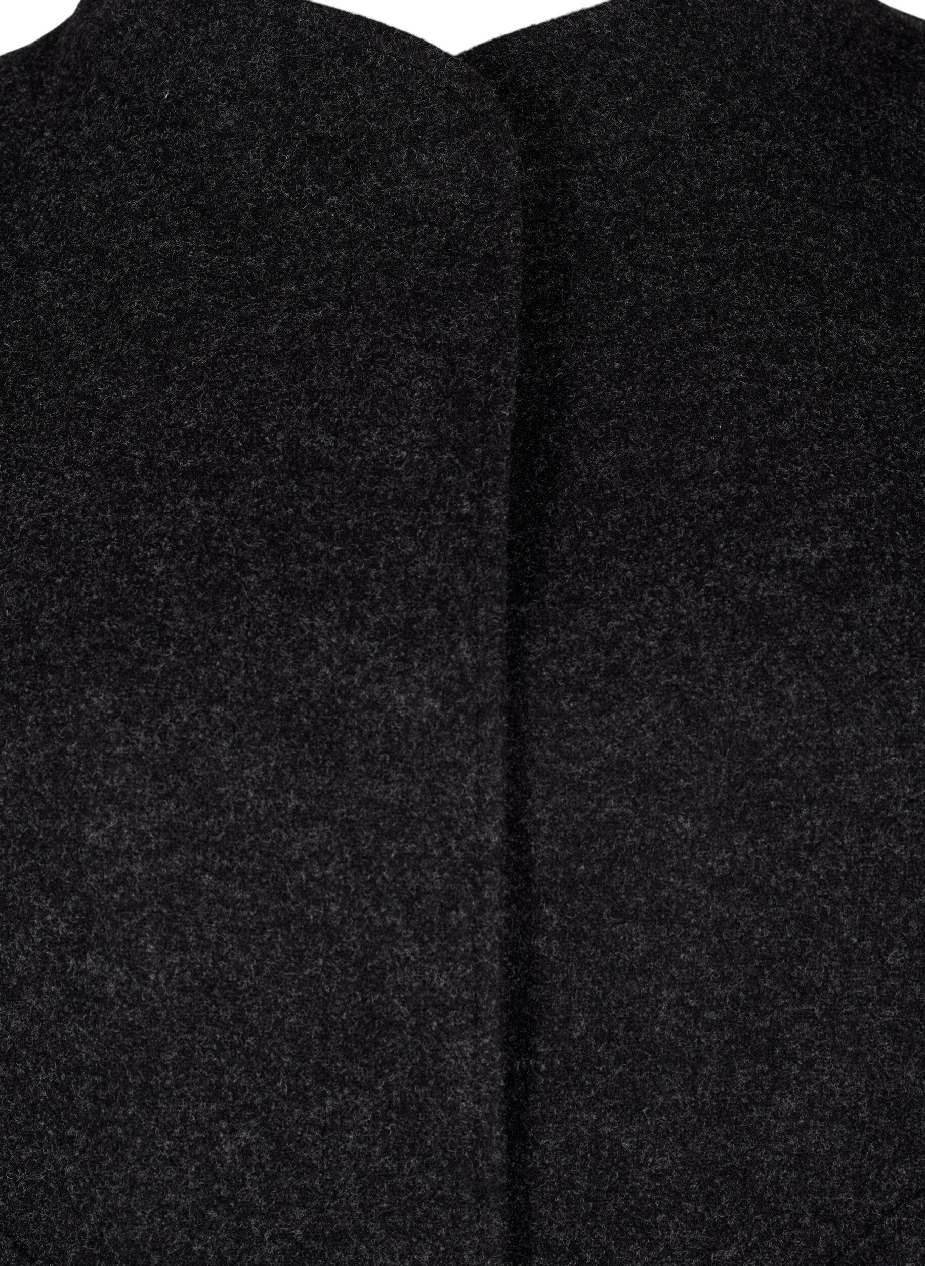 ZizziBomberjacke in Wolloptik mit Taschen, Dark Grey Melange, Packshot image number 2