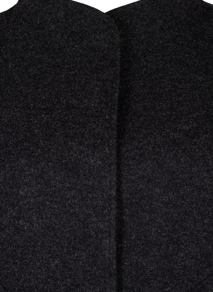 Bomberjacke in Wolloptik mit Taschen, Dark Grey Melange, Packshot image number 2