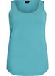 Solide Farbe Grundoberteil aus Baumwolle, Blau, Packshot image number 0