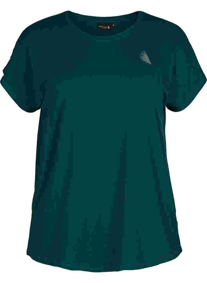 Einfarbiges Trainings-T-Shirt, Deep Teal, Packshot image number 0