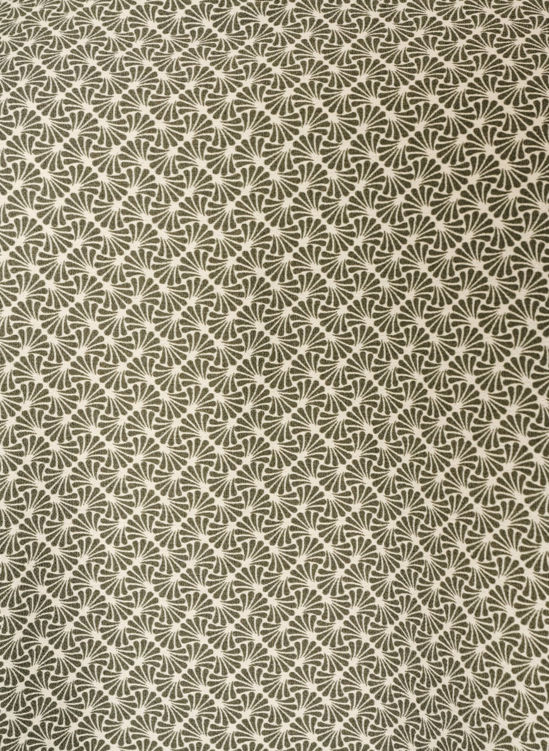 ZizziGemusterte Bluse aus Viskose mit 3/4-&Auml;rmeln, Gr&uuml;n, Packshot image number 2
