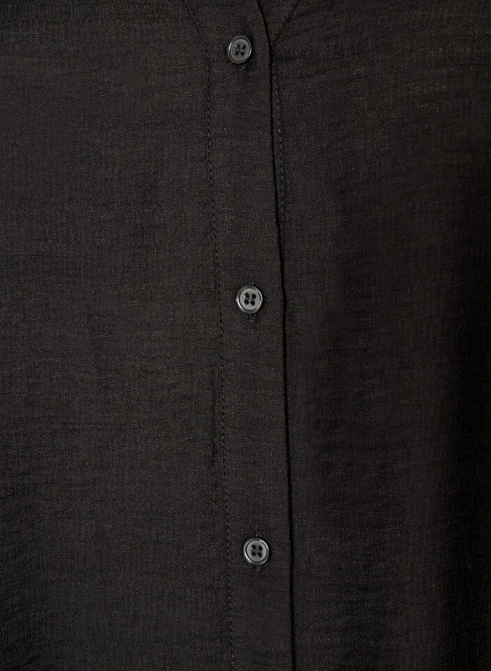 Bluse aus Viskose mit bestickten &Auml;rmeln, Schwarz, Packshot image number 2