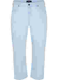 Straight Jeans mit Knöchellänge und Streifen
