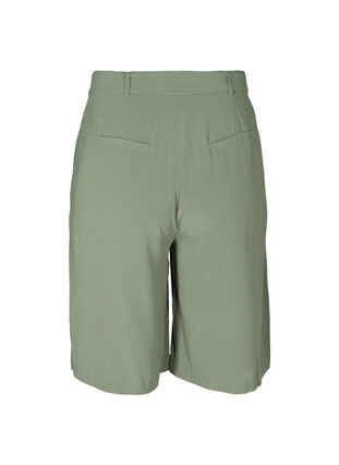 Lange Shorts aus Viskose, Agave Green, Packshot image number 1