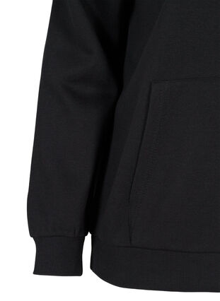 Sweatcardigan mit Reißverschluss und Kapuze, Black, Packshot image number 3