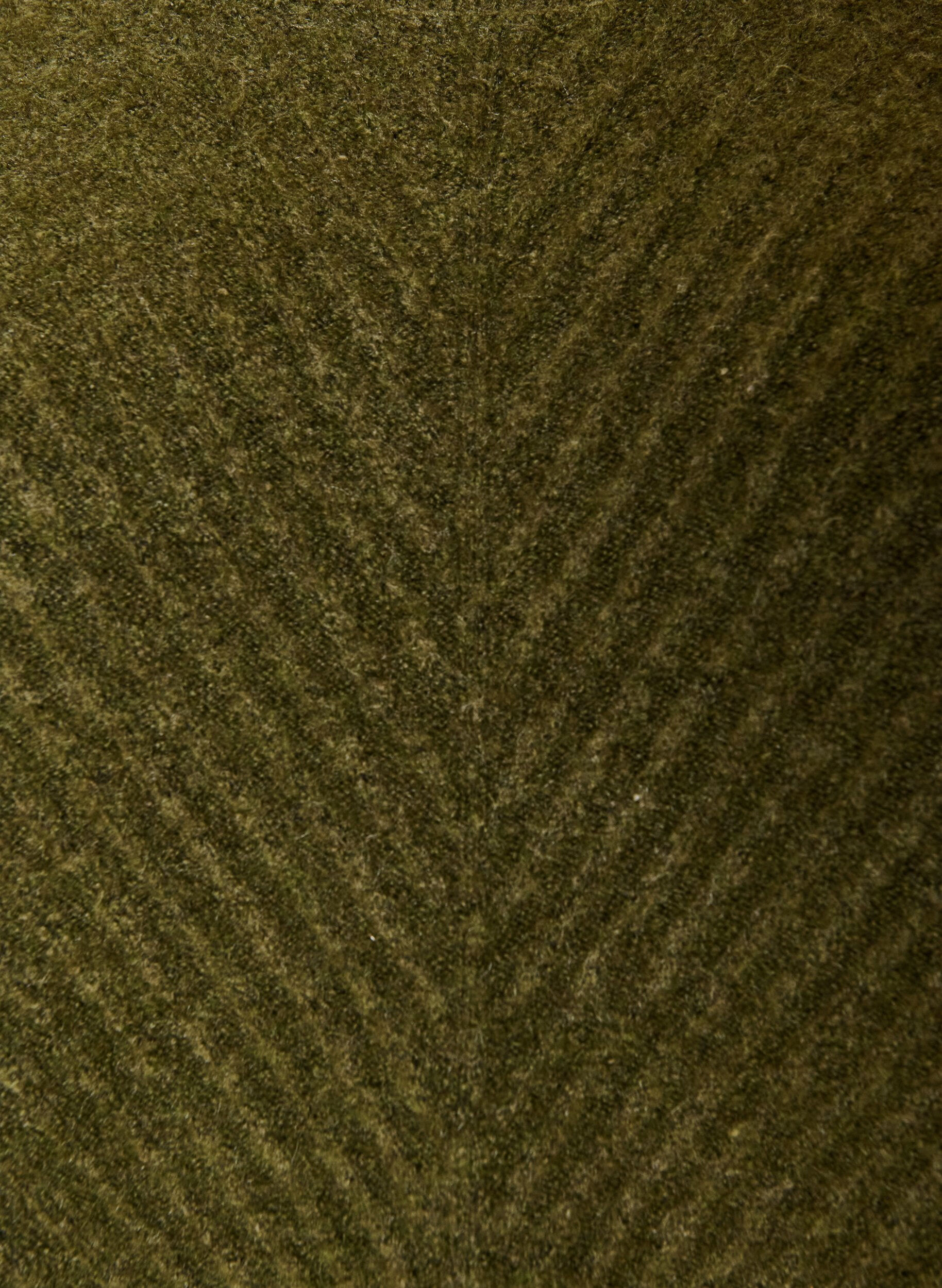 ZizziStrickbluse mit V-f&ouml;rmigem Rippenmuster und Schlitzen, Gr&uuml;n, Packshot image number 2