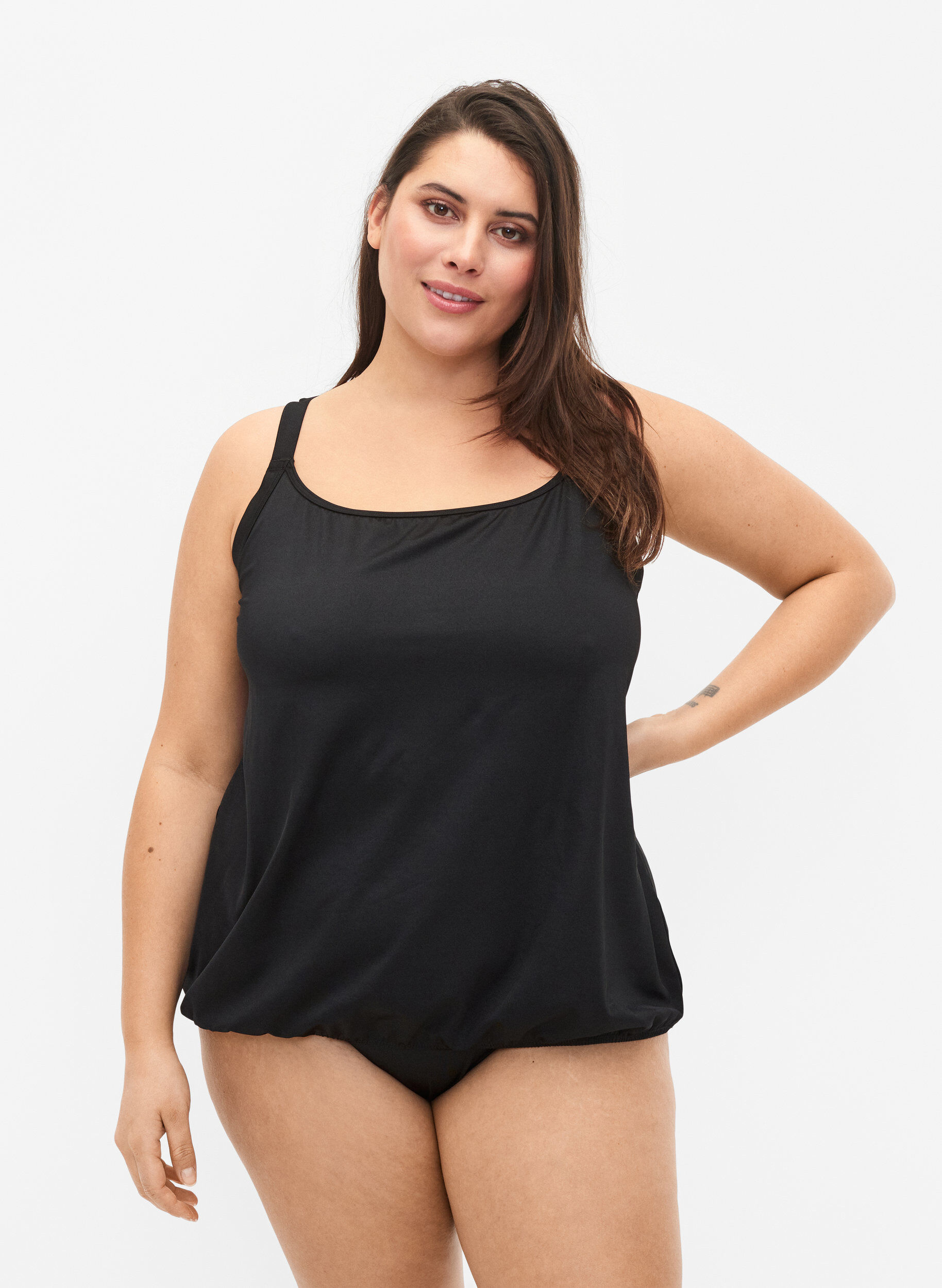 Tankini mit Polsterung, Schwarz, Model