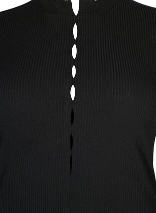 Passendes Kleid mit Ausschnittdetails, Black, Packshot image number 2