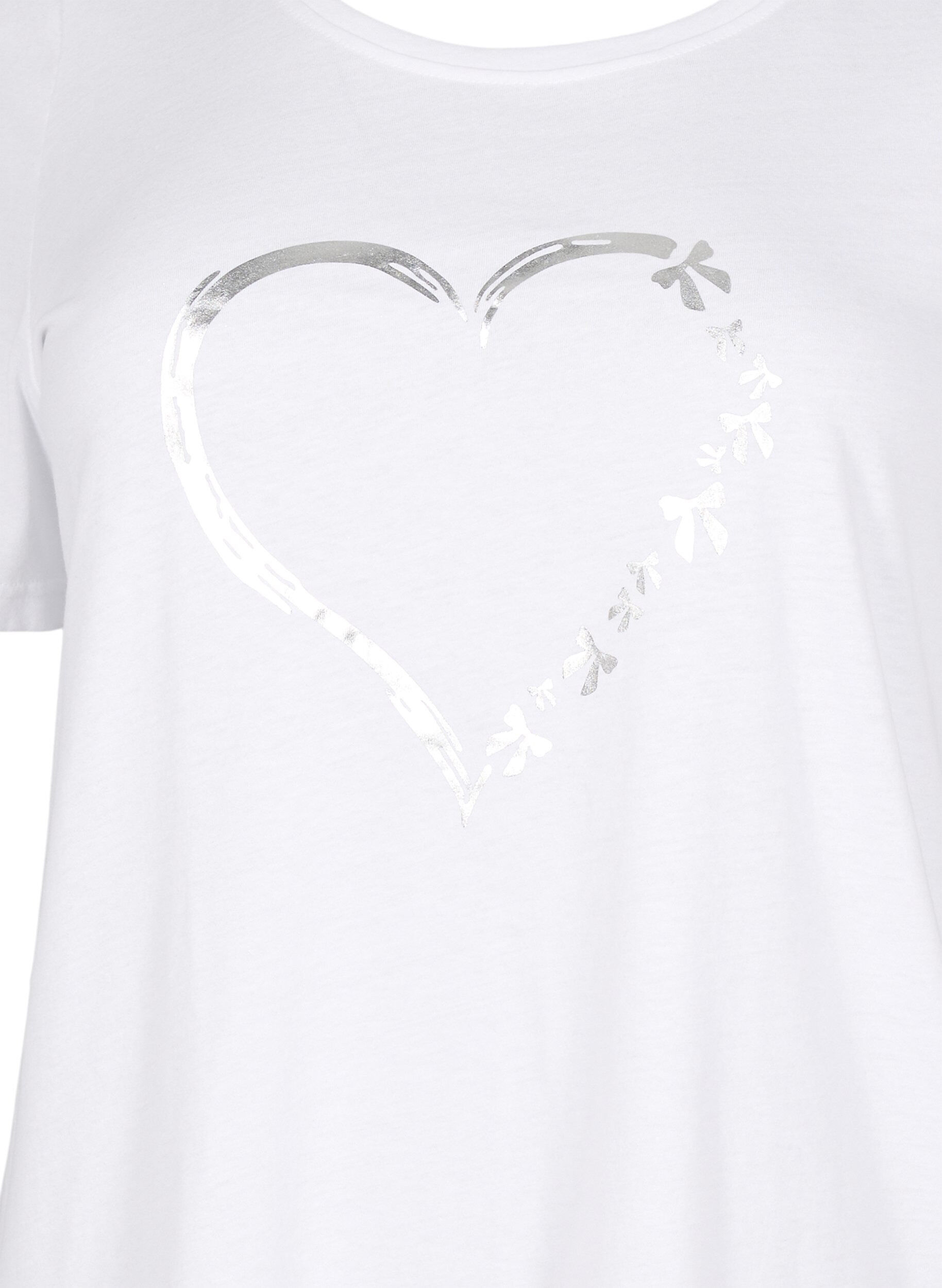 ZizziFLASH - T-Shirt mit Print, Wei&szlig;, Packshot image number 2