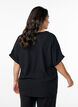 Lockere Bluse mit kurzen Ärmeln, Schwarz, Model image number 2