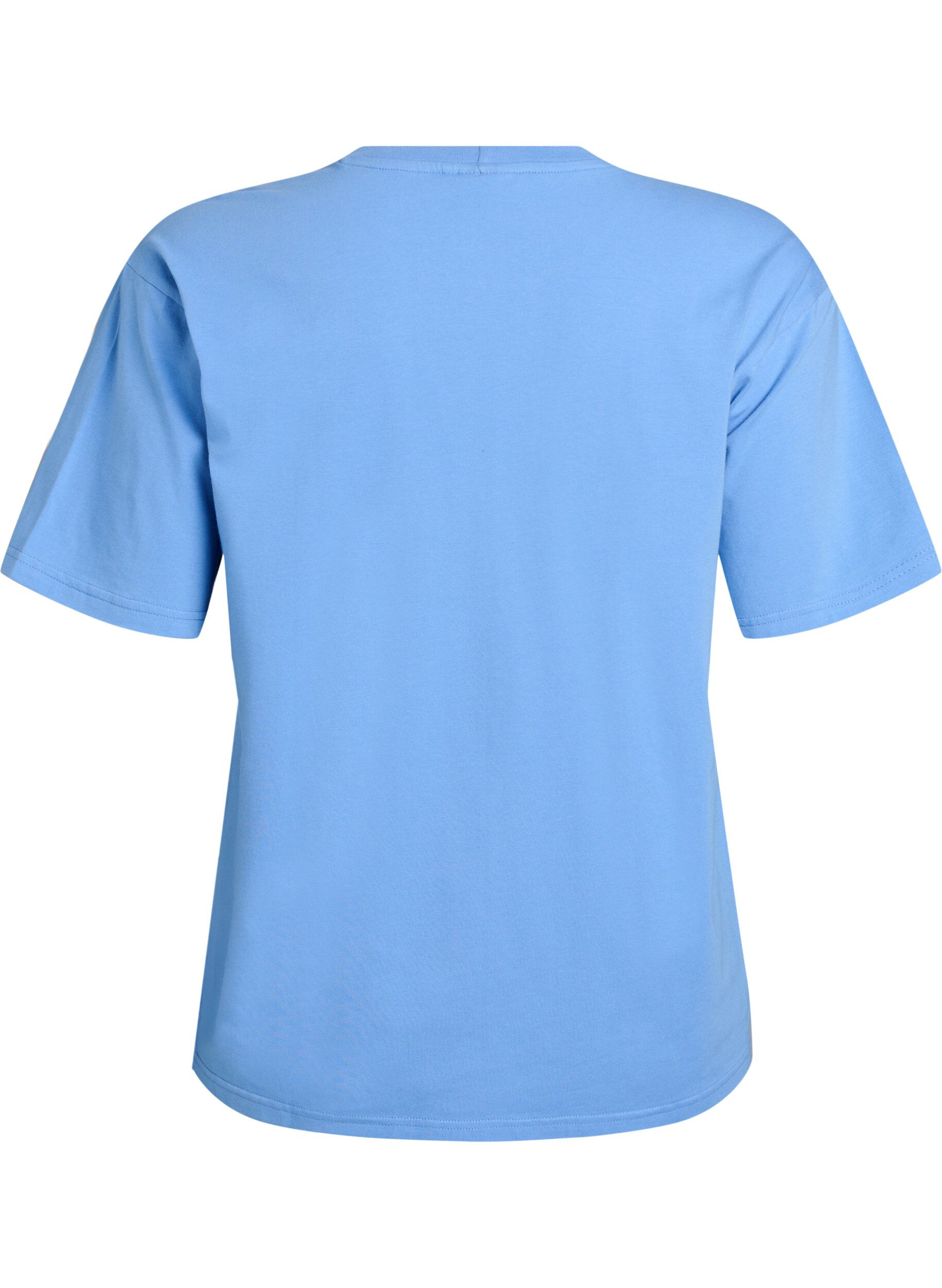 ZizziSportliches T-Shirt aus Bio-Baumwolle, Blau, Packshot image number 1