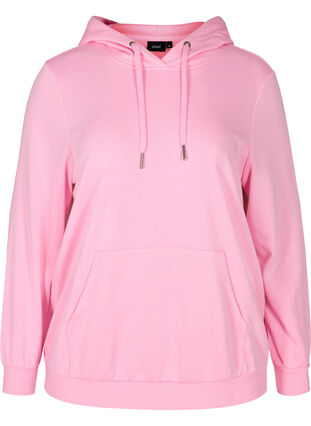Sweatshirt mit Kapuze und Tasche, Prism Pink, Packshot image number 0