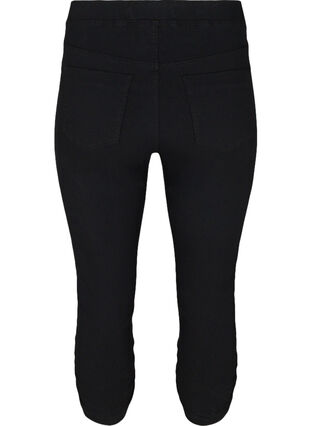 Einfarbige Capri-Jeans aus Viskosemischung, Black, Packshot image number 1