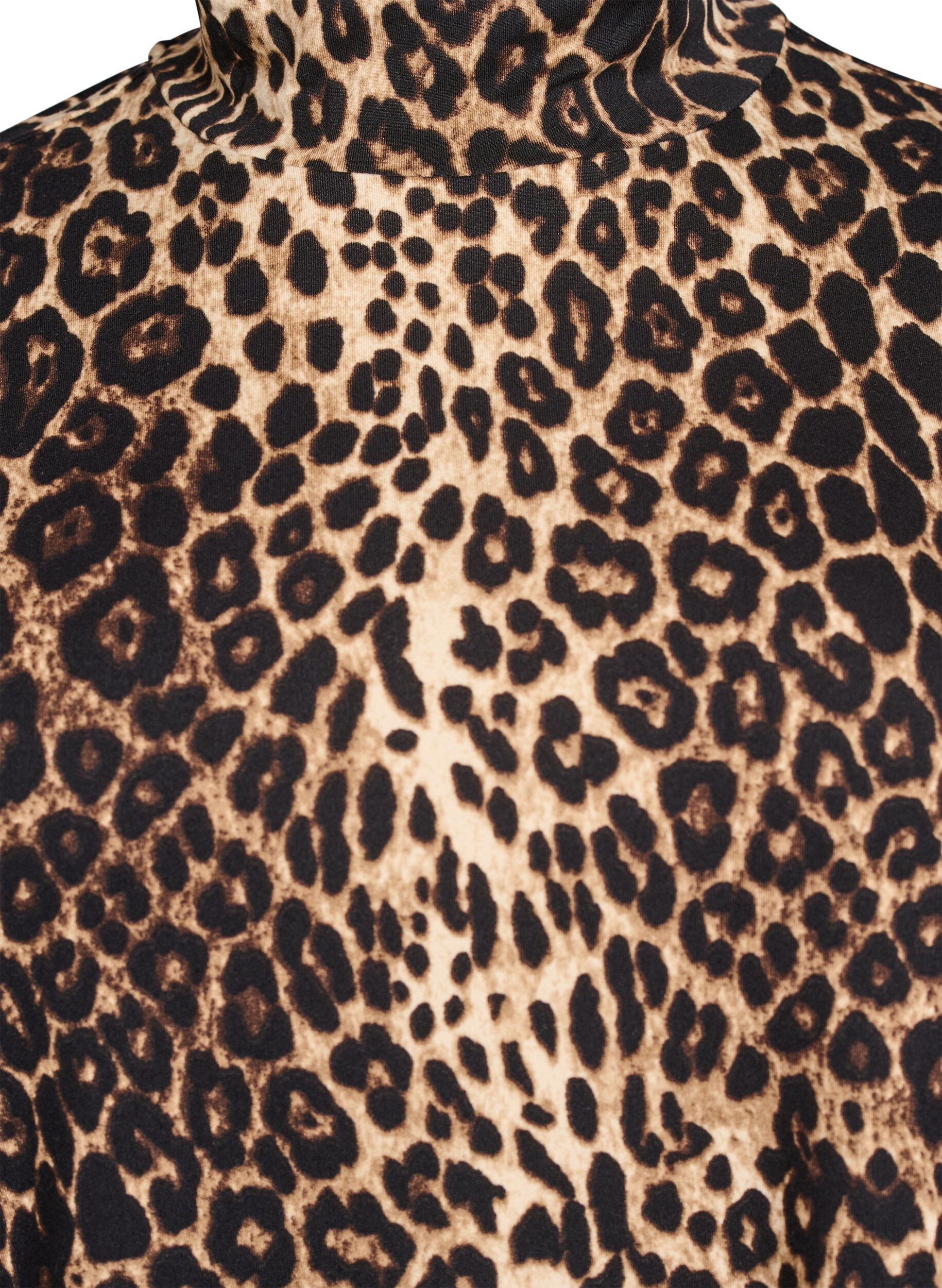 ZizziFLASH - Lang&auml;rmelige Bluse mit Rollkragen, Schwarz, Packshot image number 2