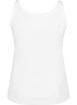 Geripptes Tanktop aus Baumwolle, Bright White, Packshot image number 1