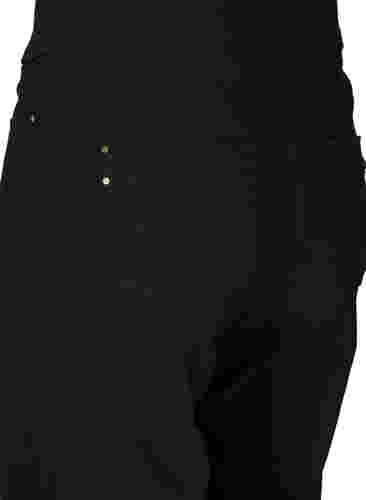 Eng anliegende Capri-Hose mit hoher Taille, Black, Packshot image number 3